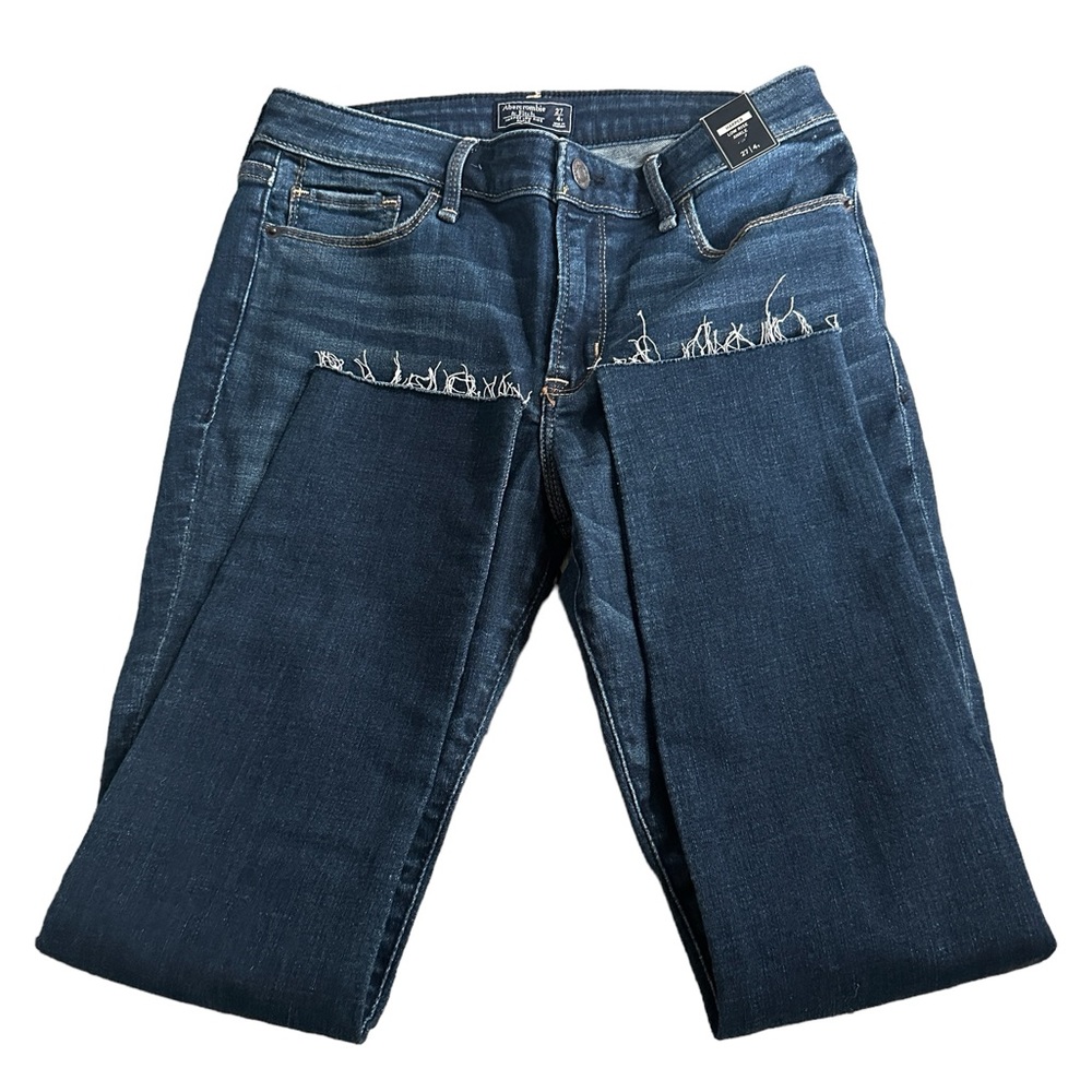 NWT Women Abercrombie & Fitch Harper Ankle Denim Jeans size 4 (27) Short